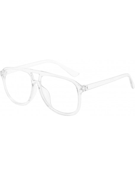 Sport Vintage style Square Sunglasses for Men and Women AC PC UV400 Sunglasses - Transparent - CR18SZUE64W $17.53