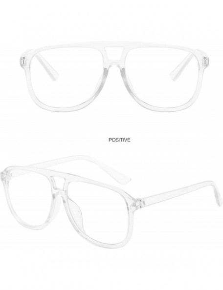 Sport Vintage style Square Sunglasses for Men and Women AC PC UV400 Sunglasses - Transparent - CR18SZUE64W $17.53