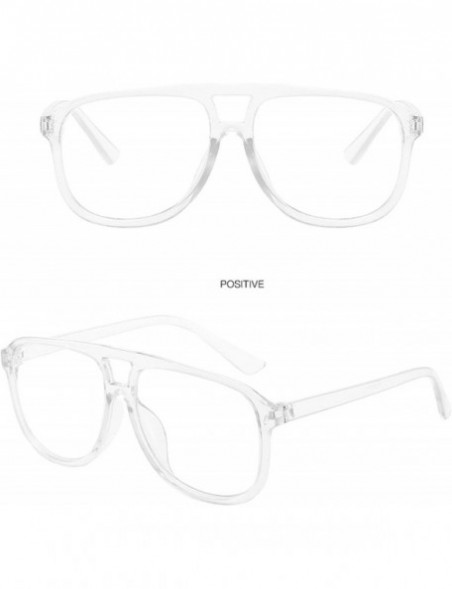 Sport Vintage style Square Sunglasses for Men and Women AC PC UV400 Sunglasses - Transparent - CR18SZUE64W $17.53