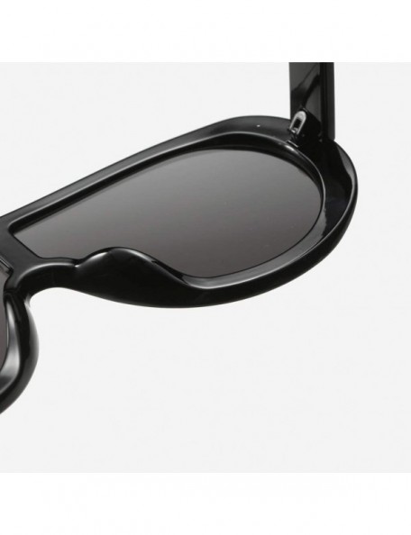 Rimless Retro Personalized Colorful Oversized Goggle Sunglasses For Unisex Women Men - D - CS196LW80IT $17.36