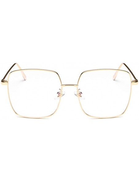 Square Unisex Sunglasses Fashion Gold White Drive Holiday Square Non-Polarized UV400 - CW18RI0SNCM $11.69