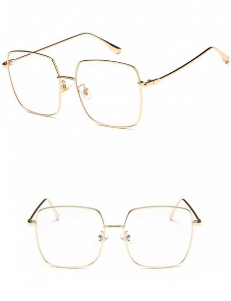 Square Unisex Sunglasses Fashion Gold White Drive Holiday Square Non-Polarized UV400 - CW18RI0SNCM $11.69