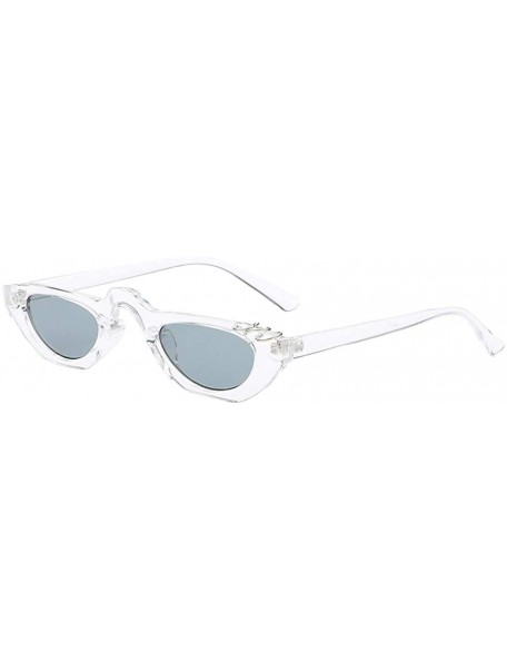 Aviator Women Man Fashion Vintage Small Frame Sunglasses Unisex Retro Polarized Eyewear - D - CH18TIW9IOT $7.60
