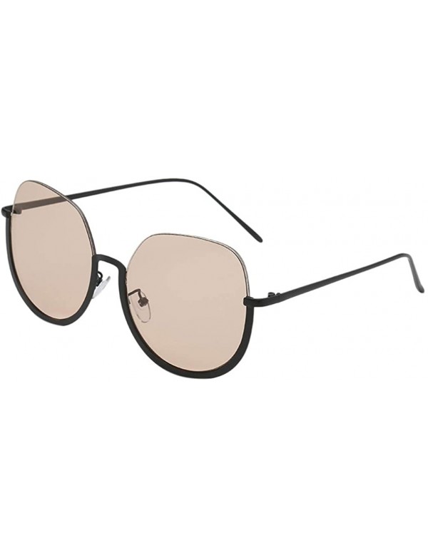 Rimless Men Women Sunglasses Fashion Irregular-shaped Eyeglasses Trendy Vintage Retro Personality Metal Sun Glasses - C0196IX...