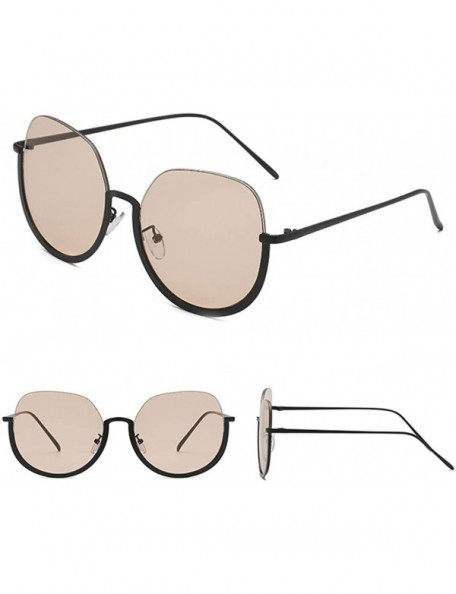 Rimless Men Women Sunglasses Fashion Irregular-shaped Eyeglasses Trendy Vintage Retro Personality Metal Sun Glasses - C0196IX...