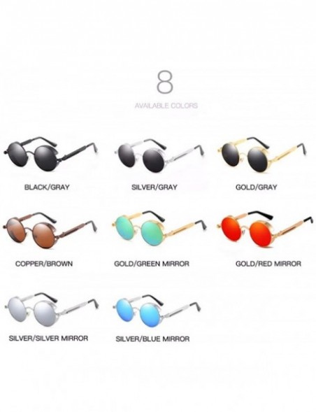 Aviator Polarizing Glasses Steam Punk Sunglasses European and American Sunglasses - C - CP18QO9C20Z $32.67