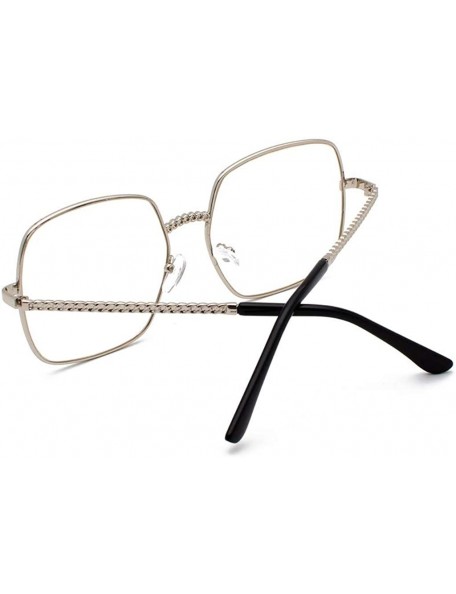 Rectangular Unisex Rectangular Sunglasses Composite-UV400 Lens Sunglasses - Silver - CW1902XR56U $11.22