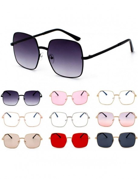 Rectangular Unisex Rectangular Sunglasses Composite-UV400 Lens Sunglasses - Silver - CW1902XR56U $11.22
