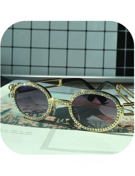 Square Vintage Small Round Diamond Sunglasses Women 2019 Er Fashion Steampunk Colorful Rhinestone Shades UV400 Oculos - C1198...