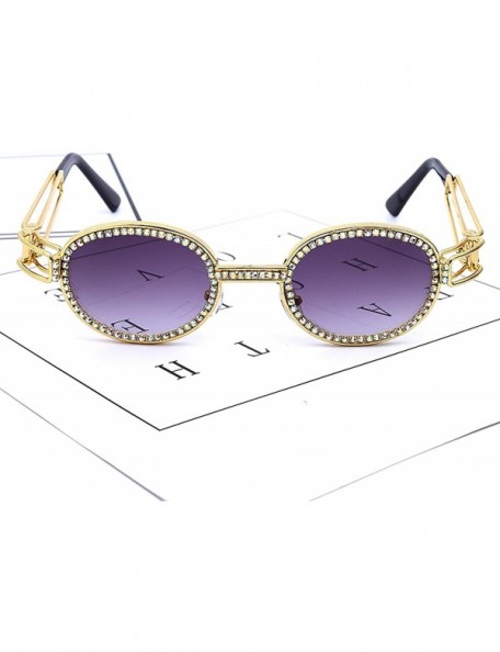 Square Vintage Small Round Diamond Sunglasses Women 2019 Er Fashion Steampunk Colorful Rhinestone Shades UV400 Oculos - C1198...