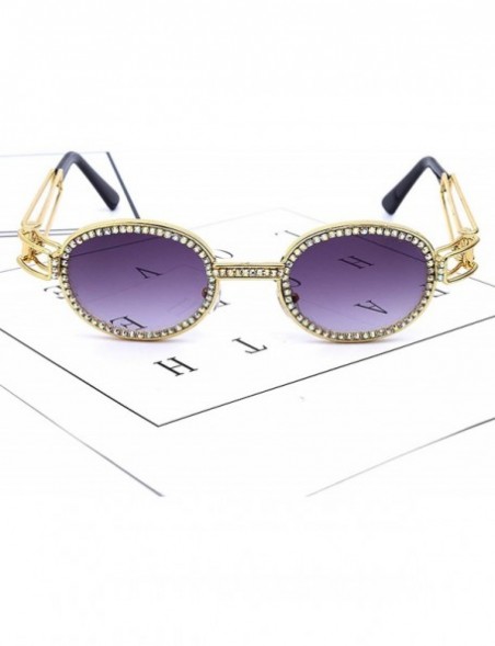 Square Vintage Small Round Diamond Sunglasses Women 2019 Er Fashion Steampunk Colorful Rhinestone Shades UV400 Oculos - C1198...