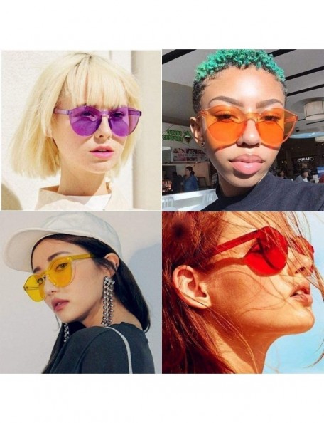 Round Unisex Fashion Candy Colors Round Outdoor Sunglasses Sunglasses - Light Orange - C5190KZCAAE $20.08