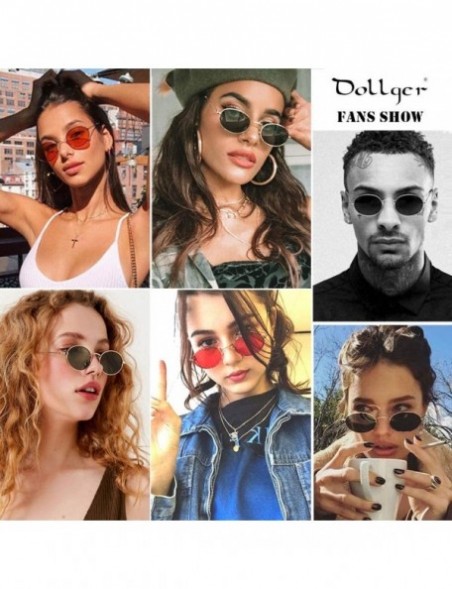 Sport Oval Sunglasses for Women Vintage Metal Frame Glasses Anti Reflective Retro Eyeglasses Unisex - CX195ASZOIN $8.67