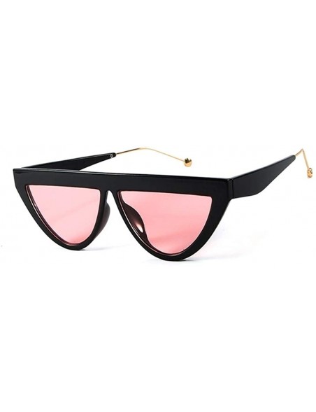 Cat Eye Cat Eye Flat Frame Sunglasses for Women - C2 Black Clear - CQ1989XE7ZO $12.02