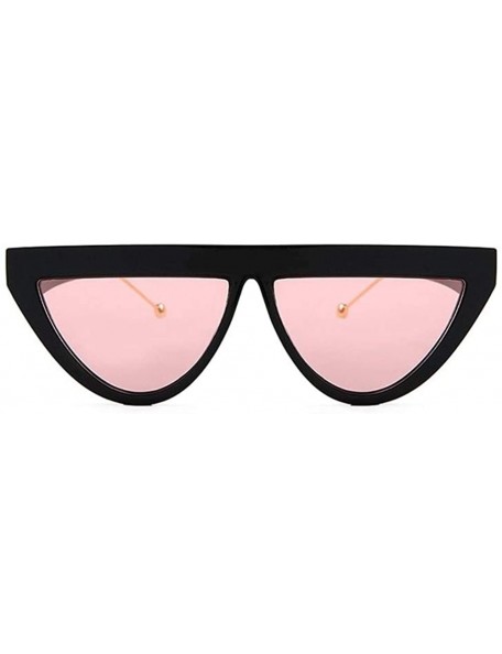 Cat Eye Cat Eye Flat Frame Sunglasses for Women - C2 Black Clear - CQ1989XE7ZO $12.02