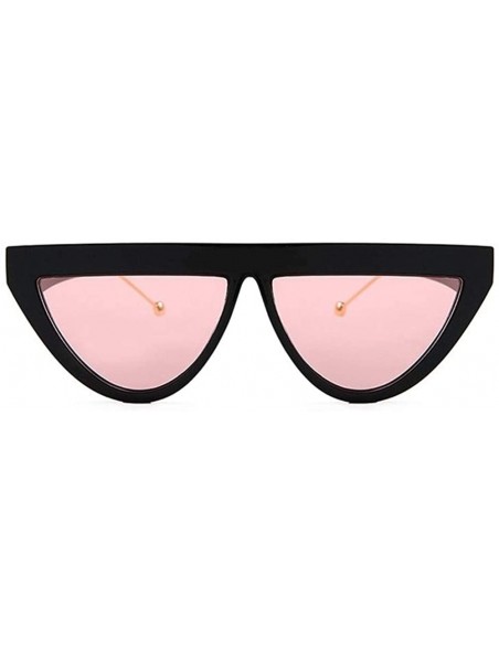 Cat Eye Cat Eye Flat Frame Sunglasses for Women - C2 Black Clear - CQ1989XE7ZO $12.02