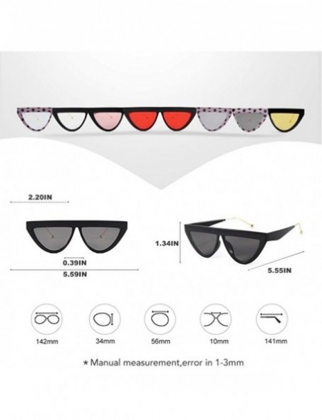Cat Eye Cat Eye Flat Frame Sunglasses for Women - C2 Black Clear - CQ1989XE7ZO $12.02