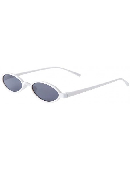 Square Women Fashion Unisex Oval Shades Sunglasses Integrated UV Glasses - A - CE18TKUIGHY $8.97