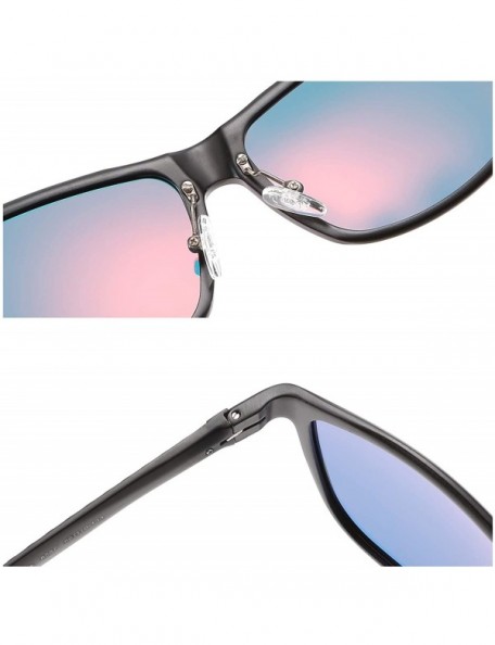 Rectangular Driving Polarized Sunglasses for Men Stylish HD Lens Unbreakable Al-Mg Metal Frame SL0N001 - Red2 - CP18HHR02XL $...