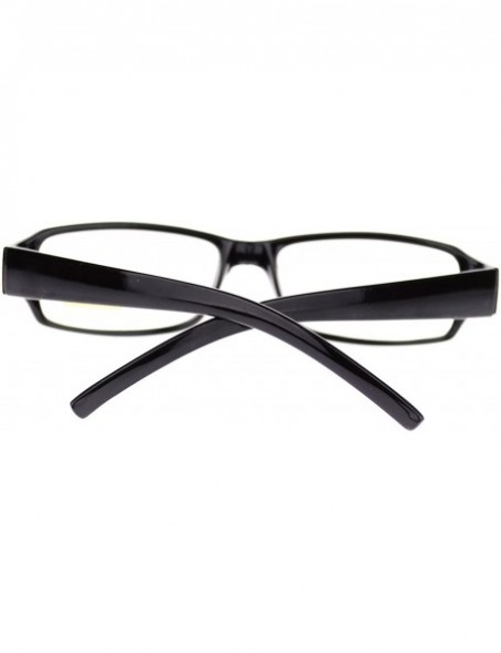 Rectangular Unisex Small Face Classic Retro Narrow Rectangular Clear Lens Eye Glasses - Black - CD11O6E3KT1 $10.49