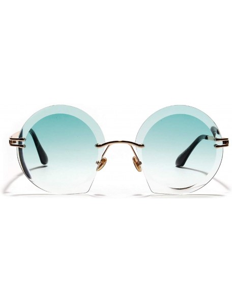 Rimless New Fashion Women Luxury Brand Deisgner Rimless Sun Glasses Vintage Diamond Cut Ocean Lens Sunglass UV400 - C218NYTX4...