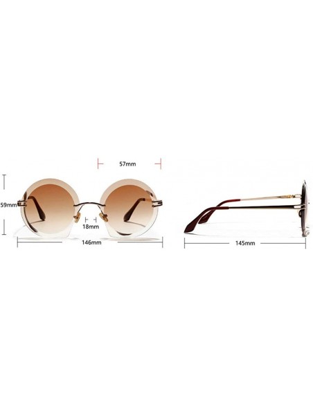 Rimless New Fashion Women Luxury Brand Deisgner Rimless Sun Glasses Vintage Diamond Cut Ocean Lens Sunglass UV400 - C218NYTX4...