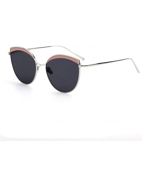 Aviator 2019 new sunglasses - ladies two-color eyebrow sunglasses - marine sunglasses fashion - B - CA18SM4G5ZK $30.98
