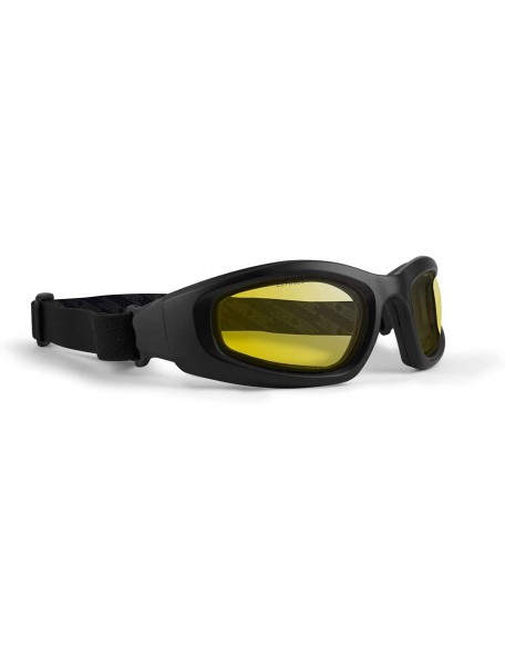 Goggle Sport Motorcycle Goggle Black with Yellow Lens - CH189YHLZXC $18.43