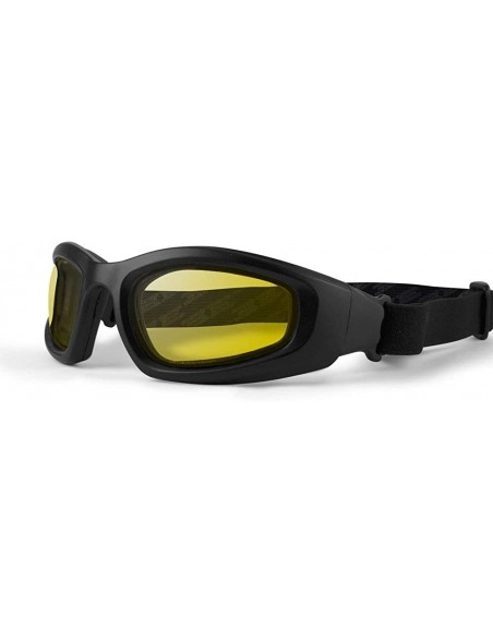 Goggle Sport Motorcycle Goggle Black with Yellow Lens - CH189YHLZXC $18.43