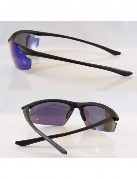 Wrap Polarized Mirrored Extreme Sports Wrap Sunglasses P018 - Green Rv - CV18H9WHOOS $15.26
