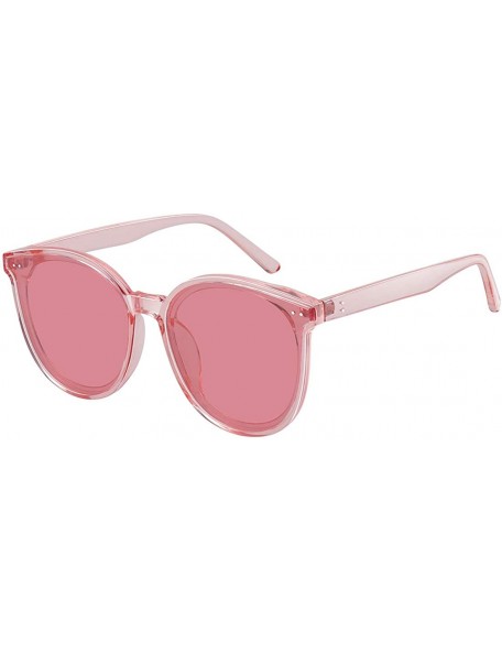 Sport Fashion Polarized Sunglasses for Women Cat Eye Retro Designer UV400 Shades - Pink Frame Pink Lens - C3196IAGTKH $13.25
