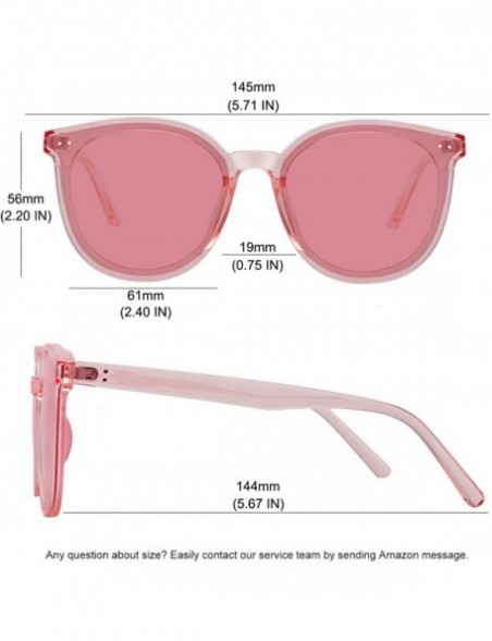 Sport Fashion Polarized Sunglasses for Women Cat Eye Retro Designer UV400 Shades - Pink Frame Pink Lens - C3196IAGTKH $13.25