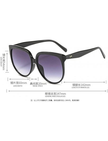 Oval Fashion Sunglasses Designer Transparent Glasses - Blue&gray - CP18Q6Z7Z7K $13.30