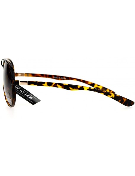 Aviator Unisex Aviator Sunglasses Thin Light Weight Fashion Aviators UV 400 - Tortoise - C312HOMK30P $8.43