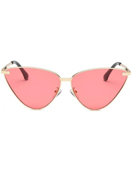 Cat Eye Sunshade Sexy Cat Eye Sunglasses Women Brand Designer Fashion Metal Frame Eyewear Female Coating Mirror Shades - CW19...