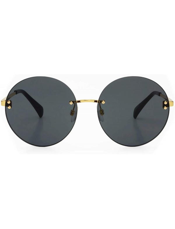 Oversized Lisa Large Oversized Round Circle Womens Fashion Designer Sunglasses - Gold / Gray - C118NCM3N7L $39.59