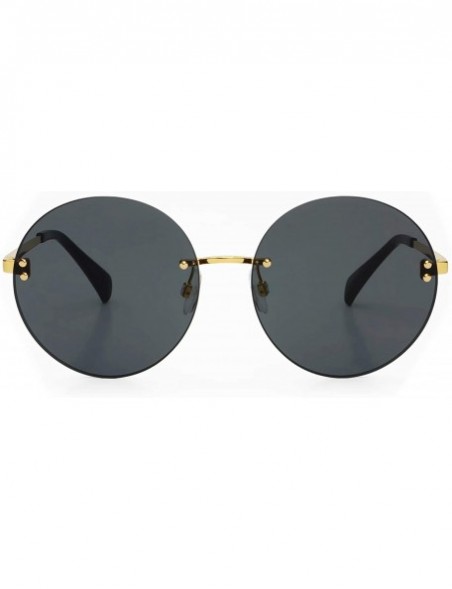 Oversized Lisa Large Oversized Round Circle Womens Fashion Designer Sunglasses - Gold / Gray - C118NCM3N7L $39.59