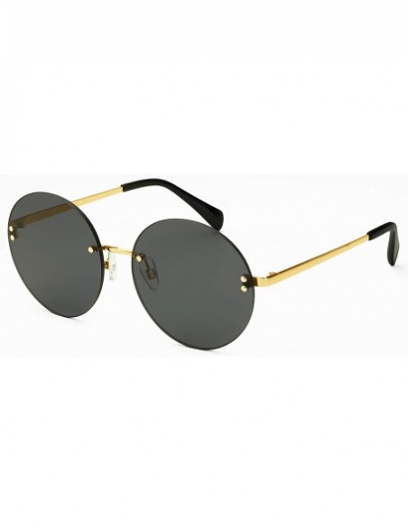 Oversized Lisa Large Oversized Round Circle Womens Fashion Designer Sunglasses - Gold / Gray - C118NCM3N7L $39.59