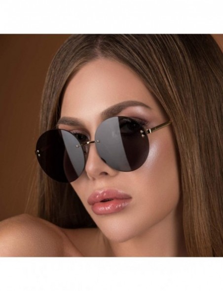 Oversized Lisa Large Oversized Round Circle Womens Fashion Designer Sunglasses - Gold / Gray - C118NCM3N7L $39.59