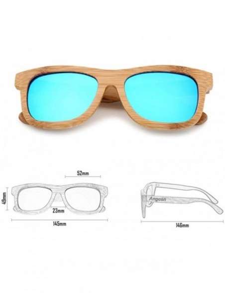 Goggle Ladies Sunglasses Women Polarized Retro Vintage Sun Glasses Men Wood Bamboo Sunglasses Designer Square Glasses - C718X...