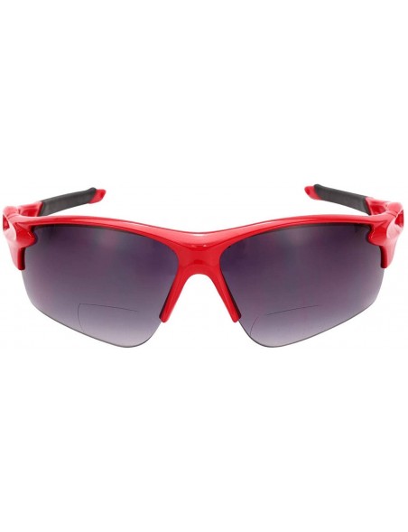 Wrap The Athlete" 2 Pair of Precision Sport Wrap Bifocal Unisex Sunglasses - Red - CI1965RS7X2 $25.00