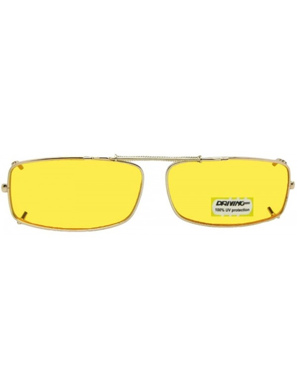 Rectangular Extra Skinny Rectangle Non Polarized Yellow Clip on - Gold-non Polarized Yellow Lens - CI180EH3QDK $20.22