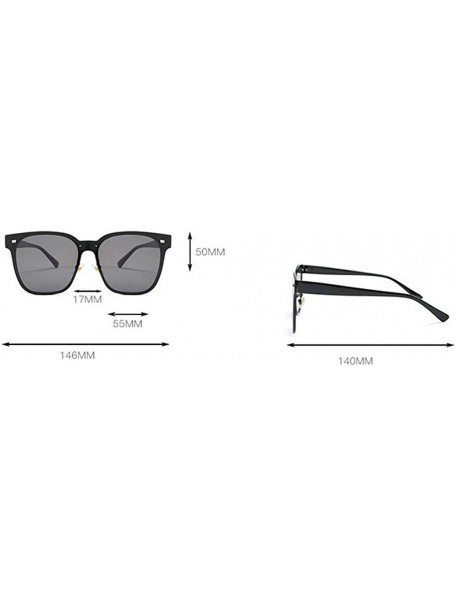 Square 2019 new one-piece lens fashion unisex brand trend designer sunglasses UV400 - Grey&red - C618T69HM8G $14.51