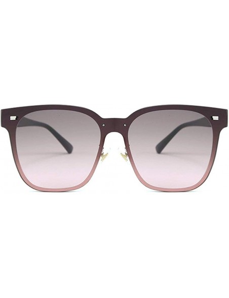 Square 2019 new one-piece lens fashion unisex brand trend designer sunglasses UV400 - Grey&red - C618T69HM8G $14.51