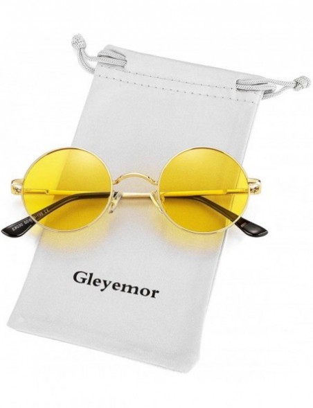 Round 2-Pack John Lennon Style Round Sunglasses for Men Women Polarized Small Circle Sun Glasses - C2192EENX73 $13.31