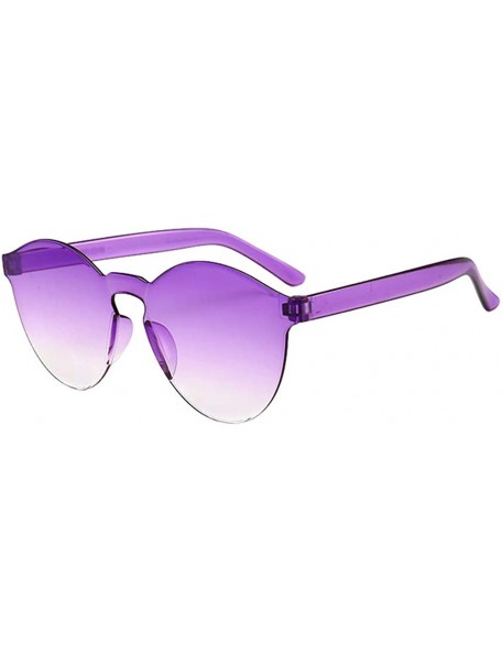 Rimless Outdoor Semi Rimless Polarized Sunglasses-Women Men Fashion Clear Retro Sun Glasses - P - CA196OIZSH7 $14.97