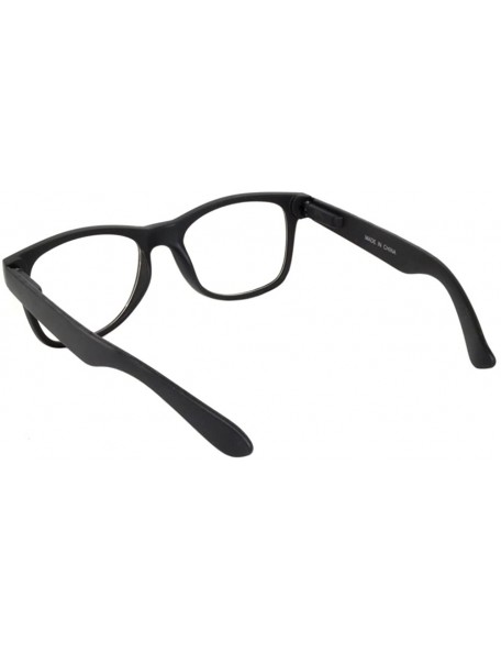 Rimless Retro Fashion Style Black Matte Frame Clear Lens Sunglasses - CO11V0HRITP $8.62