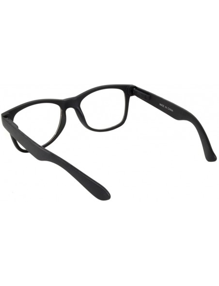 Rimless Retro Fashion Style Black Matte Frame Clear Lens Sunglasses - CO11V0HRITP $8.62