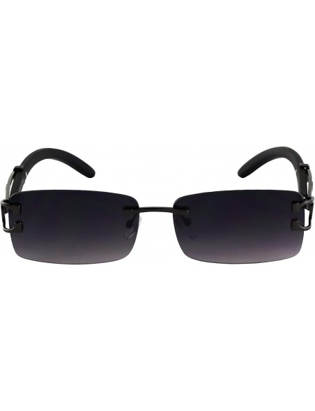 Rimless Mens Fashion Gold Stylish Glasses Clear Lens Rectangular Retro Rimless Tinted Sunglasses for Women - C518Z4YS04W $10.61