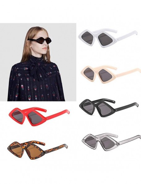 Rimless Vintage Sunglasses For Women Retro Irregular Pc Material Frame Glasses Outdoor Eyewear Premium Eyeglasses - Gold - CM...